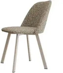 Mirjan24 Esszimmerstuhl, Kaschmir, Hellbraun, Metall, 1-Sitzer, Rechteckig, 47x80x58