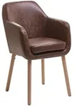 Beliani Esszimmerstuhl, Braun, Holz, Buche, 1-Sitzer, 56x82x46 cm, Esszimmer,