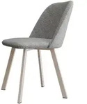 Mirjan24 Esszimmerstuhl, Kaschmir, Grau, Metall, 1-Sitzer, Rechteckig, 47x80x58 cm,