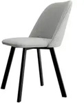 Mirjan24 Esszimmerstuhl, Silber, Schwarz, Metall, 1-Sitzer, Rechteckig, 47x80x58 cm,