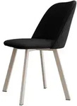 Mirjan24 Esszimmerstuhl, Anthrazit, Kaschmir, Metall, 1-Sitzer, Rechteckig, 47x80x58