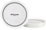 Creatable Pizzatellerset Italien Party Bistrot, Wei&szlig;blau, Glas, 6-teilig, rund,