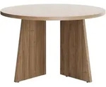 Mirjan24 Couchtisch, Nussbaum, Holzwerkstoff, Rund, 76x47x76 cm, Wohnzimmer,