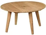 Kadima Design Couchtisch, Akazie, Holz, Echtholz,Akazie, Rund,Rund, Stativgestell,