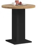 Inn.Furn Esstisch, Eiche Artisan, Schwarz, Holzwerkstoff, Nachbildung,Eiche,...