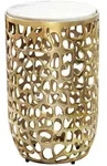 Livetastic Beistelltisch, Gold, Metall, rund, rund, 30x50x30 cm, Wohnzimmer,