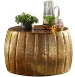 Kadima Design Couchtisch, Gold, Metall, Rund,Rund, 60x36x60 cm, Wohnzimmer,