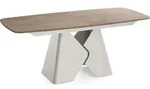 WFL Group Esstisch, Greige, Metall, Nachbildung, 10-Sitzer,...