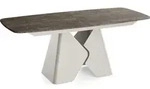 WFL Group Esstisch, Dunkelgrau, Metall, Nachbildung, 12-Sitzer,