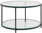 Kadima Design Couchtisch, Schwarz, Metall, Rund,Rund, Stativgestell, 80x45x80 cm,