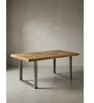 Kadima Design Esstisch, Braun, Metall, Echtholz,Mangoholz, Rechteckig,Rechteckig,