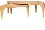 Zuiver Couchtisch, Beige, Holzwerkstoff, Freiform, 60x36x110 cm, Wohnzimmer,