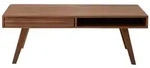 Tikamoon Couchtisch, Dunkelbraun, Holz, Rechteckig, 115x40x60 cm, Wohnzimmer,
