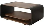Mirjan24 Couchtisch, Schwarz, Nussbaum, Holzwerkstoff, Rechteckig, 50x41x100 cm,