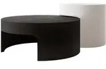 Mirjan24 Couchtisch-Set, Schwarz, Anthrazit, Metall, Rund, 76x32x76 cm, Wohnzimmer,