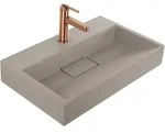 REA Waschbecken, Beige, Keramik, Rechteckig, 37x14x60 cm, Badezimmer,...