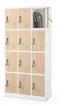 Jan Nowak Schliessfachschrank, Beige, Metall, 90x185x40 cm, Garderobe,