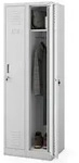 Jan Nowak Umkleideschrank, Grau, Metall, Rechteckig, 60x180x50 cm, Garderobe,