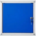 Proregal Schliessfachw&uuml;rfel, Blaugrau, Metall, 35x35x35 cm, Garderobe,