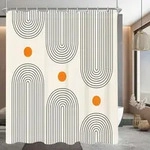 Duschvorhang, Mehrfarbig, Textil, 200x200 cm, Badtextilien, Duschvorh&auml;nge