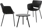 CLP Gartensitzgruppe, Schwarz, Kunststoff, 3-teilig, Gartenm&ouml;bel,...