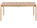 Beliani Gartentisch, Hellbraun, Holz, Rechteckig, 100x76x180 cm, Gartenm&ouml;bel,