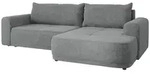 Mirjan24 Eckschlafsofa, Grau, Kunststoff, 5-Sitzer, Ottomane links,L-Form, 265x166