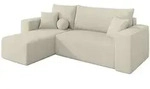 Altdecor Ecksofa, Sand, Kunststoff, 3-Sitzer, L-Form, 249x139 cm, Wohnzimmer, Sofas &