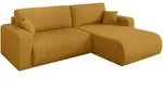 Altdecor Ecksofa, Dunkelgelb, Kunststoff, 3-Sitzer, L-Form, 276x193 cm, Wohnzimmer,