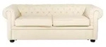 Beliani Sofa, Beige, Leder, 3-Sitzer, 195x70x75 cm, Wohnzimmer, Sofas & Couches,