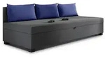 Schlafsofa, Grau, Kunststoff, 3-Sitzer, Rechteckig, 195x66x82 cm, Wohnzimmer,...
