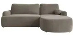 Mirjan24 Ecksofa, Braun, Kunststoff, 5-Sitzer, Ottomane rechts,L-Form, 250x174 cm,