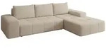 Mirjan24 Eckschlafsofa, Mokka, Kunststoff, 5-Sitzer, Ottomane rechts,L-Form, 275x173