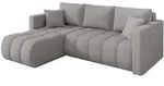 Altdecor Ecksofa, Silber, Kunststoff, 3-Sitzer, L-Form, 226x146 cm, Wohnzimmer,...