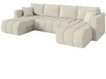 Altdecor Wohnlandschaft, Sand, Kunststoff, 6-Sitzer, U-Form, 300x85x146 cm,