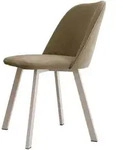 Mirjan24 Esszimmerstuhl, Kaschmir, Braun, Metall, 1-Sitzer, Rechteckig, 47x80x58 cm,