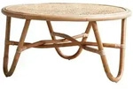 Tikamoon Couchtisch, Natur, Naturmaterialien, Rund, 80x40x80 cm, Wohnzimmer,