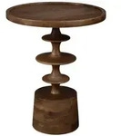 Dutchbone Beistelltisch, Braun, Holz, Rund, 46x58x46 cm, Wohnzimmer,
