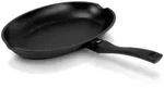 Fischpfanne, Schwarz, Metall, 35x9x1 cm, Kochen, Pfannen, Bratpfannen