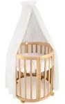 waldin Himmel, Ecru, Textil, Uni, Babym&ouml;bel, Babybetten, Gitterbett