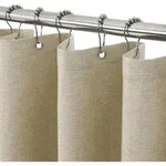 Duschvorhang, Beige, Textil, 92x182 cm, Badtextilien, Duschvorh&auml;nge