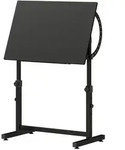 Homcom Zeichentisch, Schwarz, Metall, Rechteckig, eckig, 60x90x90 cm, Esszimmer,