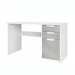 Vladon Schreibtisch, Hellgrau, Holzwerkstoff, 60x76x129 cm, Arbeitszimmer,