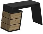 Vicco Schreibtisch, Anthrazit, Eiche, Holzwerkstoff, 3 F&auml;cher, Rechteckig, 105x75x50