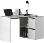 Calicosy Eckschreibtisch, Wei&szlig;, Holzwerkstoff, 120x74x51 cm, Arbeitszimmer,