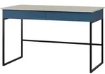 Mirjan24 Schreibtisch, Kaschmir, Blau, Holzwerkstoff, 2 Schubladen, Rechteckig,