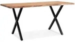 Kadima Design Schreibtisch, Akazie, Metall, Echtholz,Akazie, Rechteckig,Rechteckig,