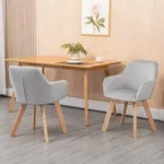 Homcom Esszimmerstuhl, Grau, Textil, 57x80x54 cm, Esszimmer, St&uuml;hle,