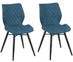 Beliani Esszimmerstuhl, Blau, Metall, 1-Sitzer, 44x86x56 cm, Esszimmer, St&uuml;hle,