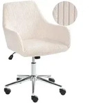 Beliani B&uuml;rostuhl, Beige, Silber, Schwarz, Metall, Pappel, 55x80x55 cm,